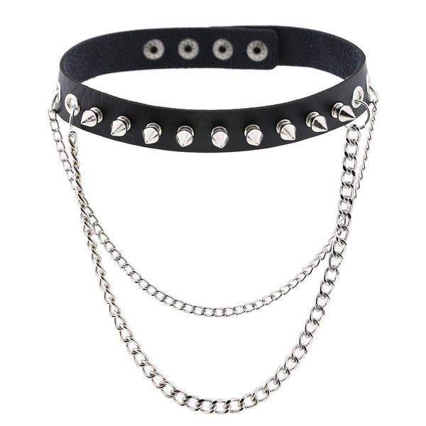 gothic jewelry-pu leather choker necklace for women spiked rivet collar punk rock adjustable black collar choker cosplay multi color, Golden;silver
gothic jewelry-pu leather choker necklace for women spiked rivet collar punk rock adjustable black collar choker cosplay multi color, Golden;silver