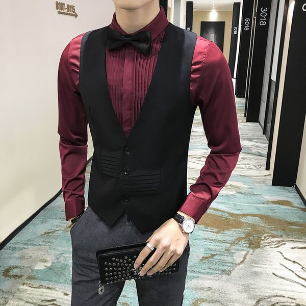 autumn winter new vest men casual fashion 2020 plus size korean slim fit v neck sleeveless waistcoat men clothing 5xl-m, Black;white
autumn winter new vest men casual fashion 2020 plus size korean slim fit v neck sleeveless waistcoat men clothing 5xl-m, Black;white