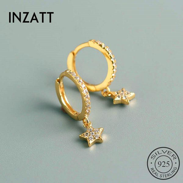 hoop & huggie inzareal 925 sterling silver zircon star earrings for fashion women party geometric fine jewelry bohemian accessories, Golden;silver
hoop & huggie inzareal 925 sterling silver zircon star earrings for fashion women party geometric fine jewelry bohemian accessories, Golden;silver