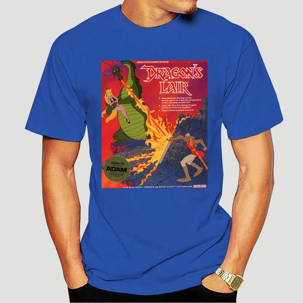 dragons lair t shirt don bluth videogame laserdisc 1983 nes commodore 64-4853d