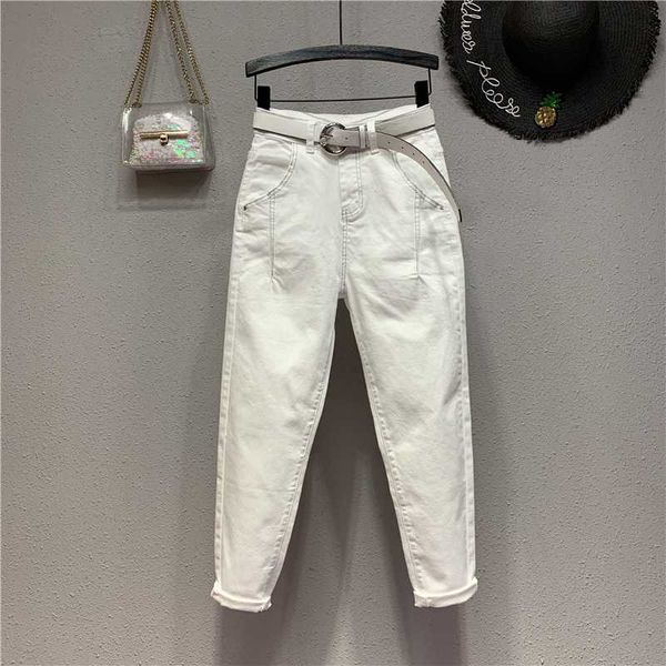 women's jeans white denim pants women loose european fashion high waist overalls lady bf handsome casual harlan sports femme, Blue
women's jeans white denim pants women loose european fashion high waist overalls lady bf handsome casual harlan sports femme, Blue