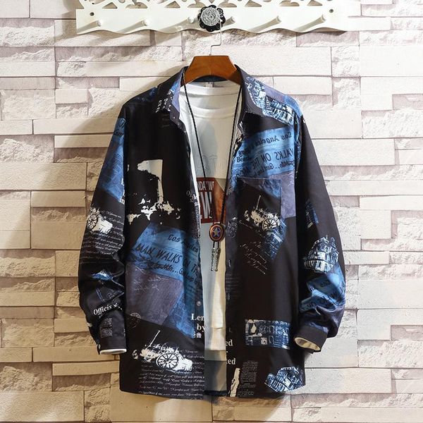 hawaii print korea style long sleeves casual men shirt for summer clothes hip hop punk streetwear kg-656, White;black
hawaii print korea style long sleeves casual men shirt for summer clothes hip hop punk streetwear kg-656, White;black