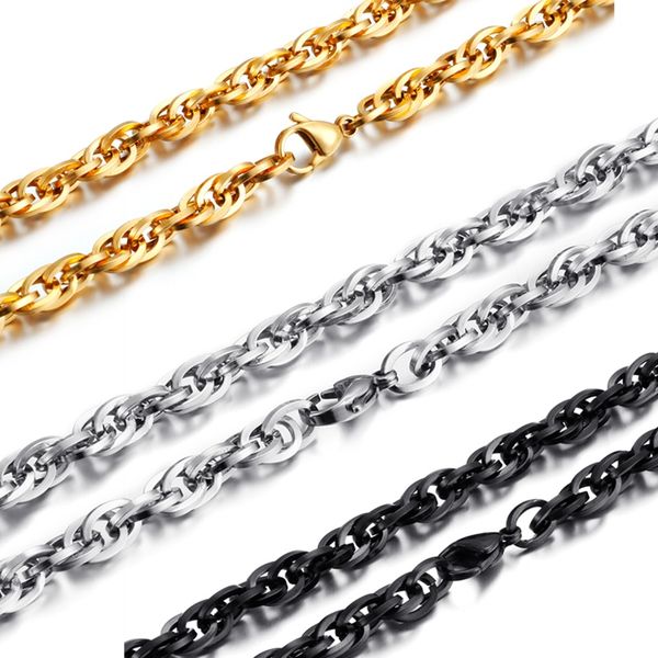 5/6.5mm width titanium stainless steel 3 colors link chain necklace for men women fashion jewelry, Silver
5/6.5mm width titanium stainless steel 3 colors link chain necklace for men women fashion jewelry, Silver