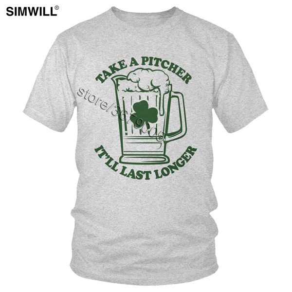 take a pitcher it will last longer t-shirt fashion summer pure cotton tshirt for men short sleeve o-neck beer drink tee shirt
take a pitcher it will last longer t-shirt fashion summer pure cotton tshirt for men short sleeve o-neck beer drink tee shirt