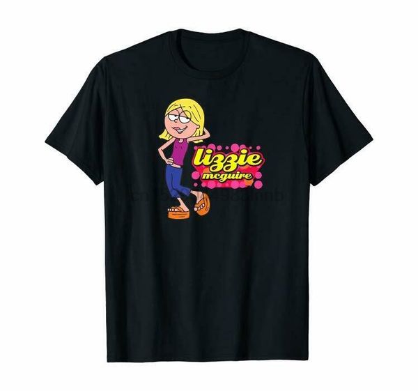 lizzie mcguire cartoon black t shirt