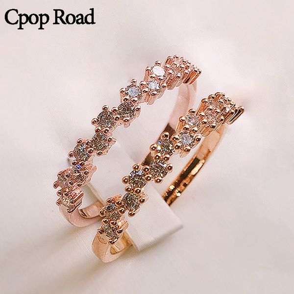 cluster rings cpop fashion wedding for women geometric zircon gold rose elegant female jewelry anniversary accessories, Golden;silver
cluster rings cpop fashion wedding for women geometric zircon gold rose elegant female jewelry anniversary accessories, Golden;silver