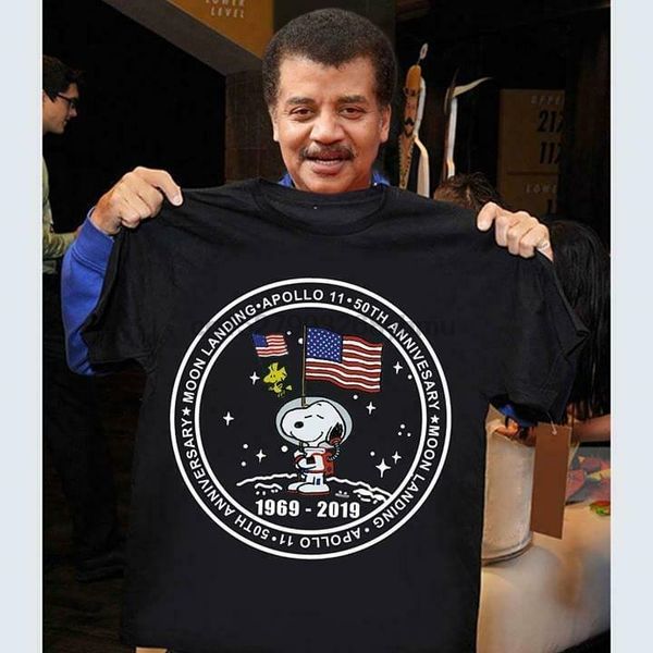 apollo xi 50th anniversary moon landing - black t-shirt