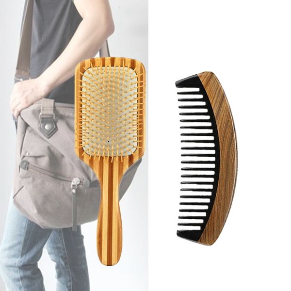 New Bamboo Wood Paddle Hair Brush & Wide Tooth Horn Wood Comb Hair Set Makeup Fashion Styling Detangling Women Curly Hair Long Wig Clean
New Bamboo Wood Paddle Hair Brush & Wide Tooth Horn Wood Comb Hair Set Makeup Fashion Styling Detangling Women Curly Hair Long Wig Clean