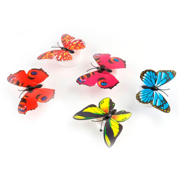 2020 Colorful Butterfly Led Night Light Home Party Bedroom Wedding Decoration Lights Lamp Wall Sticker Kids Gift Random Ing