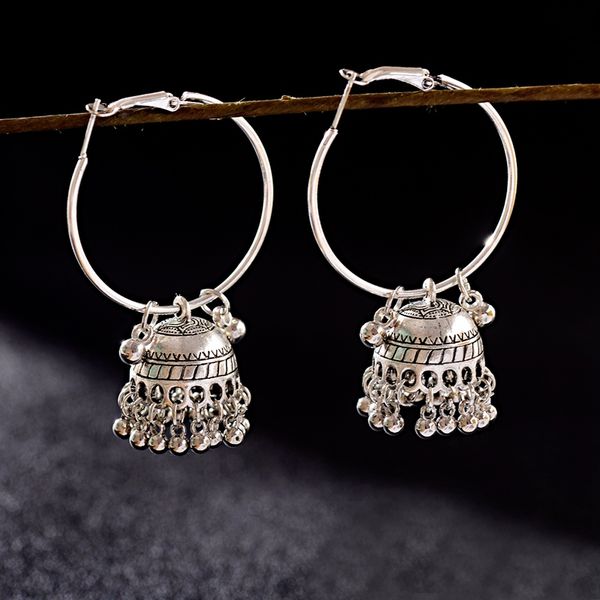 2020 vintage ethnic women's round silver color jhumki earrings tibetan jewelry tribe bohemia boho bell tassel earrings
2020 vintage ethnic women's round silver color jhumki earrings tibetan jewelry tribe bohemia boho bell tassel earrings