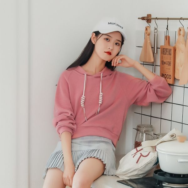 women's 2020 autumn new korean style simple lazy bf pullover pulloversweater pullover loose short long sleeve hooded sweater for women, Black
women's 2020 autumn new korean style simple lazy bf pullover pulloversweater pullover loose short long sleeve hooded sweater for women, Black