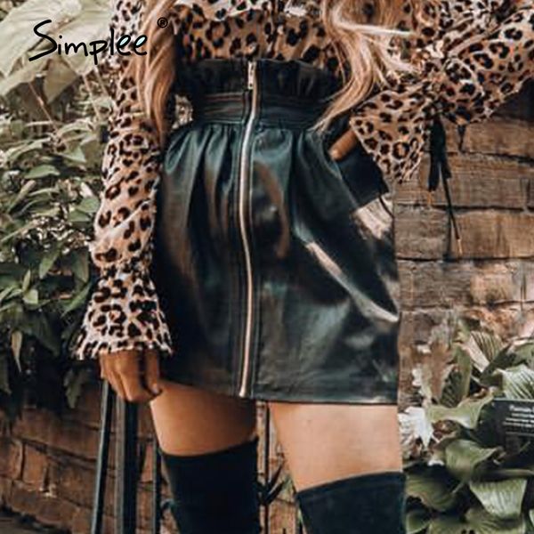 skirts simplee ruffled pu leather women skirt high waist zipper black female short mini party club ladies bottom 2021
skirts simplee ruffled pu leather women skirt high waist zipper black female short mini party club ladies bottom 2021