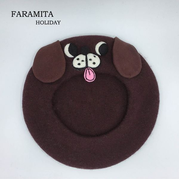 berets faramita holiday women girls cute dog handmade brown hats kids parents-child couple french beret wool felt headwear 100%, Blue;gray
berets faramita holiday women girls cute dog handmade brown hats kids parents-child couple french beret wool felt headwear 100%, Blue;gray