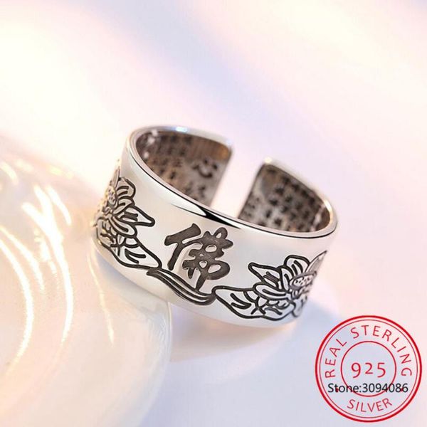 100% real 999 pure sterling silver jewelry lotus flower open ring for men male fashion size buddhistic heart sutra rings, Golden;silver
100% real 999 pure sterling silver jewelry lotus flower open ring for men male fashion size buddhistic heart sutra rings, Golden;silver