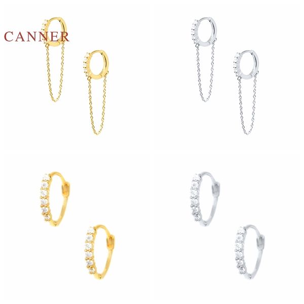 hoop & huggie canner real 925 sterling silver earrings for women classic round tassel chain hoops zircon diamond jewelry pendientes, Golden;silver
hoop & huggie canner real 925 sterling silver earrings for women classic round tassel chain hoops zircon diamond jewelry pendientes, Golden;silver
