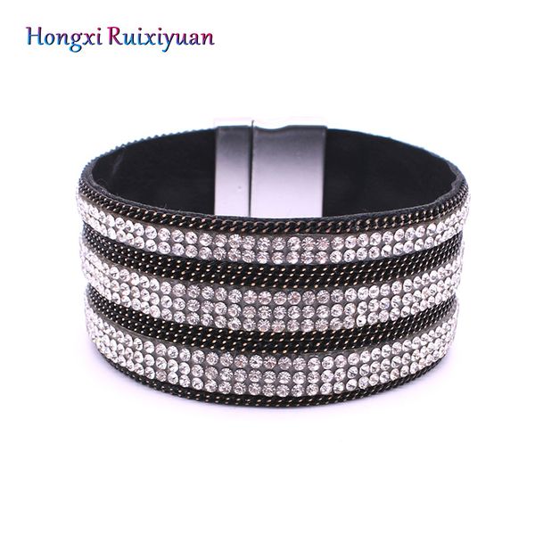 leather bracelet bohemian beautiful chain bracelet for women handmade jewelry charm magnetic buckle, Black
leather bracelet bohemian beautiful chain bracelet for women handmade jewelry charm magnetic buckle, Black