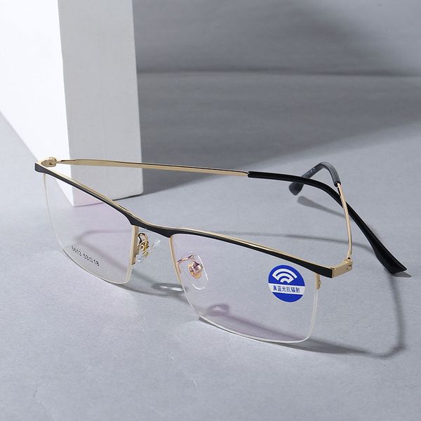 alloy frame glasses half rim eye glasses anti blue ray myopia spectacles with spring hinges new arrival men business style, Black
alloy frame glasses half rim eye glasses anti blue ray myopia spectacles with spring hinges new arrival men business style, Black