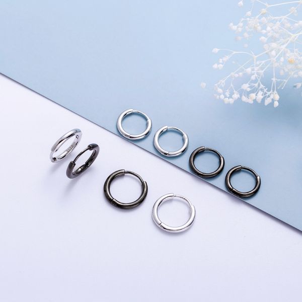 hoop & huggie 100% mens 925 sterling silver black small hoops piercing earrings trendy hip hop round circle ear rings for women, Golden;silver
hoop & huggie 100% mens 925 sterling silver black small hoops piercing earrings trendy hip hop round circle ear rings for women, Golden;silver