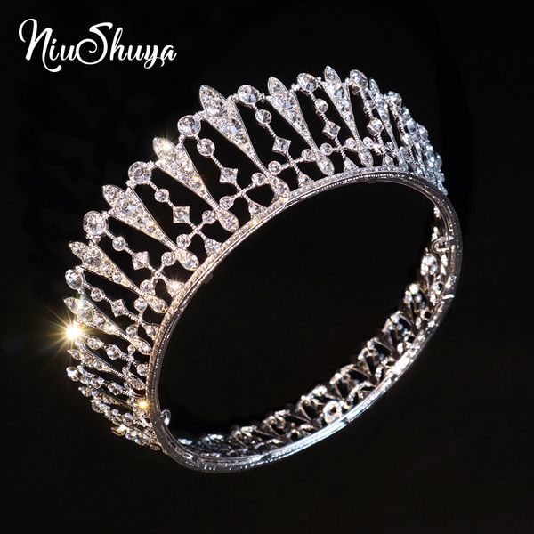 niushuya trendy crystal crown princess tiara crown wedding hair accessories round heandband for woman princess hair ornament, Golden;silver
niushuya trendy crystal crown princess tiara crown wedding hair accessories round heandband for woman princess hair ornament, Golden;silver