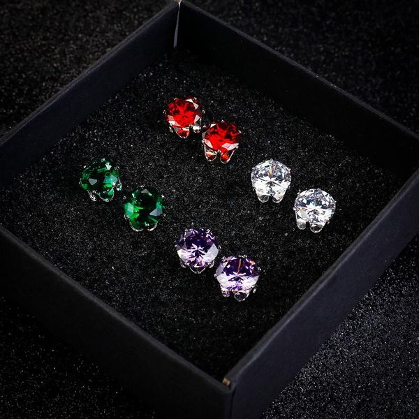 stud amorcome 2021 fashion round earrings for women girls cz zircon crystal ear piercing studs party jewelry brincos gift, Golden;silver 
stud amorcome 2021 fashion round earrings for women girls cz zircon crystal ear piercing studs party jewelry brincos gift, Golden;silver