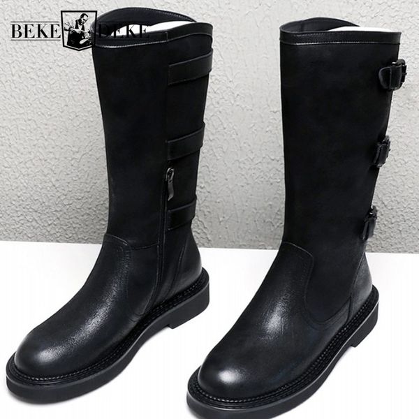 vintage belt buckle flat boots women autumn winter new motorcycle riding boots england style black casual high-shoes woman
vintage belt buckle flat boots women autumn winter new motorcycle riding boots england style black casual high-shoes woman