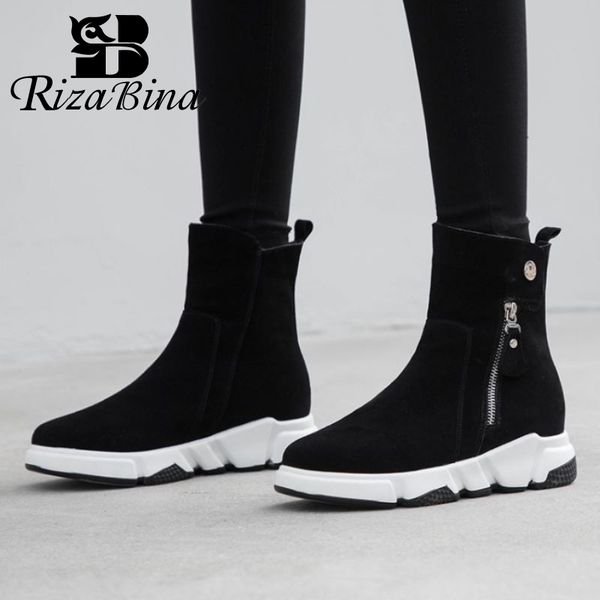 rizabina women ankle boots real leather plush fur warm winter snow boots casual fashion winter shoes women footwear size 35-42, Black
rizabina women ankle boots real leather plush fur warm winter snow boots casual fashion winter shoes women footwear size 35-42, Black