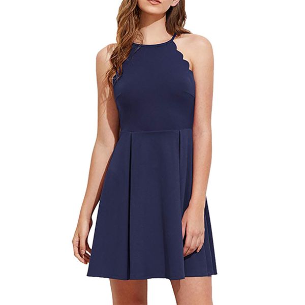 women's dresses solid color a-line sleeveless mini dress ladies summer dress 2020, Black;gray
women's dresses solid color a-line sleeveless mini dress ladies summer dress 2020, Black;gray