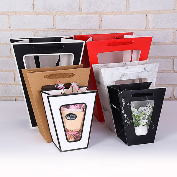 kraft paper bags flower box with handle waterproof bouquet florist gift packing box valentine's day rose boxes party decoration
kraft paper bags flower box with handle waterproof bouquet florist gift packing box valentine's day rose boxes party decoration