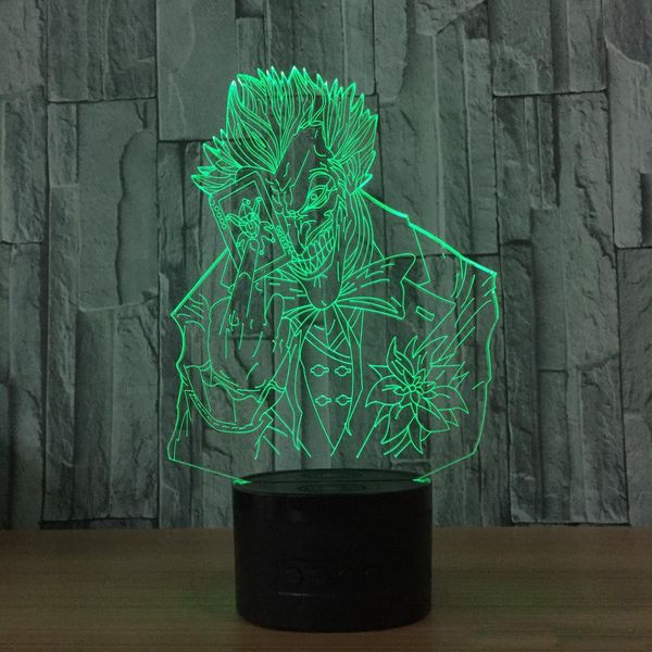clown 3d illusion led lamp night light 7 rgb lights dc 5v usb powered 5th battery dropshipping retail box
clown 3d illusion led lamp night light 7 rgb lights dc 5v usb powered 5th battery dropshipping retail box