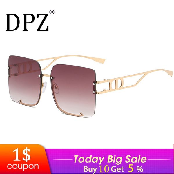 sunglasses 2021 trend retro frameless woman large frame square gradient color brand uv400, White;black
sunglasses 2021 trend retro frameless woman large frame square gradient color brand uv400, White;black