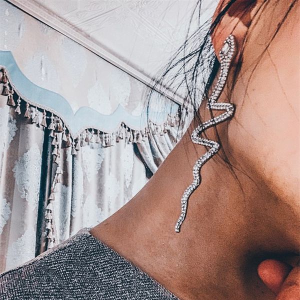 vintage ethnic alloy crystal snake charms dangle earrings for women jewelry fashion lady's collection earrings accessories, Silver
vintage ethnic alloy crystal snake charms dangle earrings for women jewelry fashion lady's collection earrings accessories, Silver
