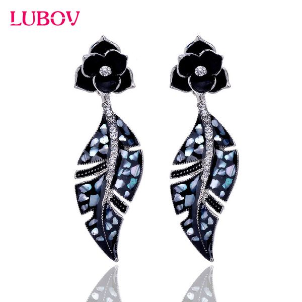 black flower shell leaf design drop earrings 2020 new trendy drop earrings personality statement jewelry for women, Silver
black flower shell leaf design drop earrings 2020 new trendy drop earrings personality statement jewelry for women, Silver
