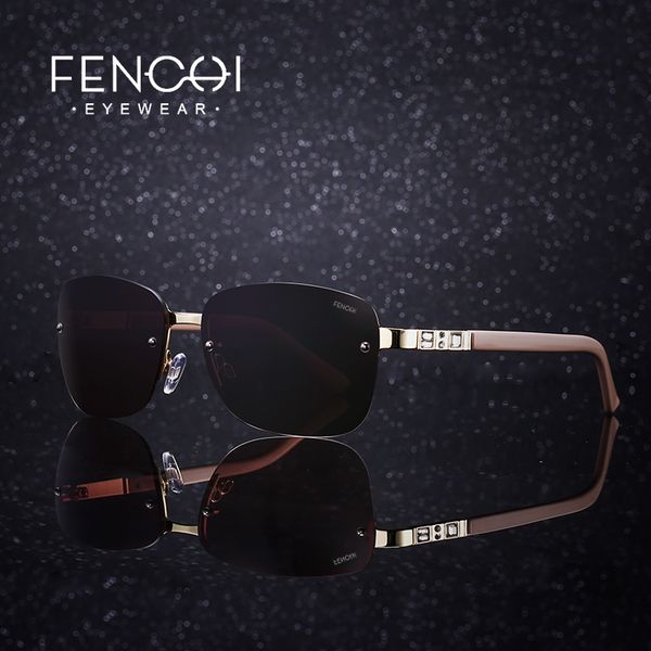 fenchi new stainless steel polarized sunglasses atmospheric casual sunglasses, White;black