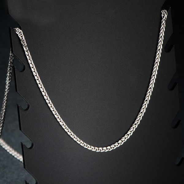 chains pure au750 18k white gold necklace women wheat chain link p6254, Silver
chains pure au750 18k white gold necklace women wheat chain link p6254, Silver