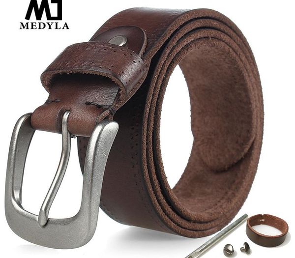medyla real leather men's belt soft raw cowhide solid hard metal buckle genuine leather belt men natural no mezzanine, Black;brown
medyla real leather men's belt soft raw cowhide solid hard metal buckle genuine leather belt men natural no mezzanine, Black;brown