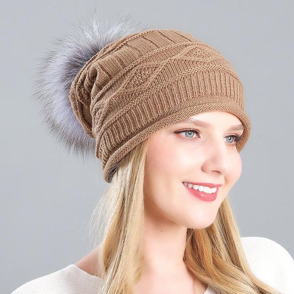 Knitted Women's Winter Really Raccoon Dog Fur Ball Woolen Cap Autumn and Winter Thick Warm Earmuffs Hat, Blue;gray
Knitted Women's Winter Really Raccoon Dog Fur Ball Woolen Cap Autumn and Winter Thick Warm Earmuffs Hat, Blue;gray