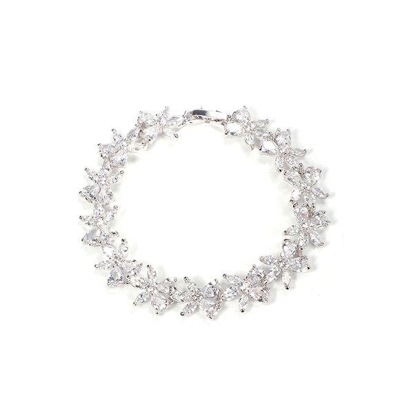 chenglong the white cz petals wedding and party bracelet in rhodium cover, Golden;silver
chenglong the white cz petals wedding and party bracelet in rhodium cover, Golden;silver