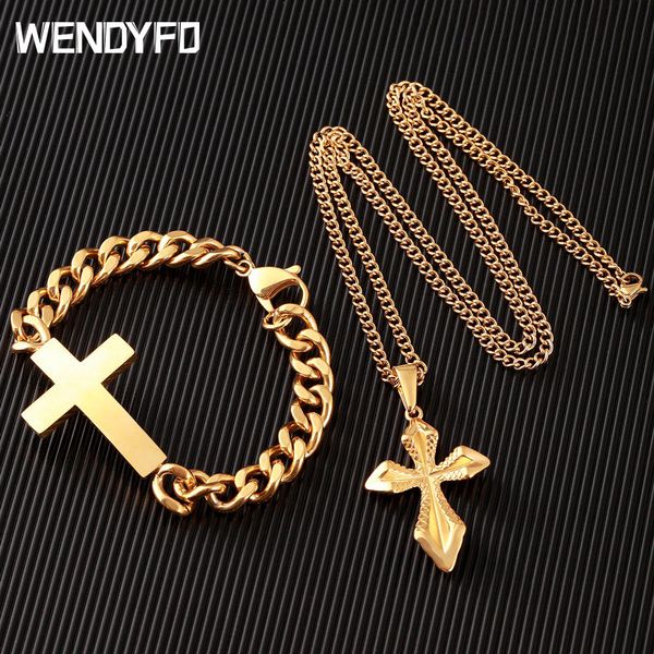 men cross necklace stainless steel chain pendants gold color crucifix cross necklaces christian jewelry for gift, Silver
men cross necklace stainless steel chain pendants gold color crucifix cross necklaces christian jewelry for gift, Silver