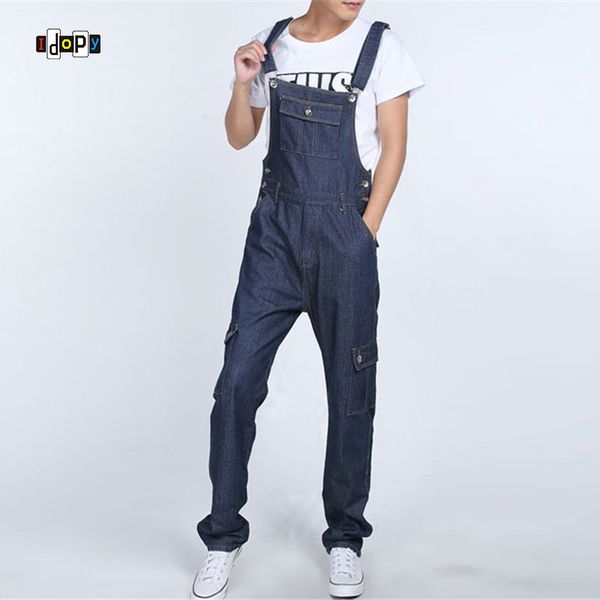 idopy men`s denim bib overalls men's plus size denim pants multi-pockets pockets cargo jeans suspenders jumpsuit for men, Blue
idopy men`s denim bib overalls men's plus size denim pants multi-pockets pockets cargo jeans suspenders jumpsuit for men, Blue