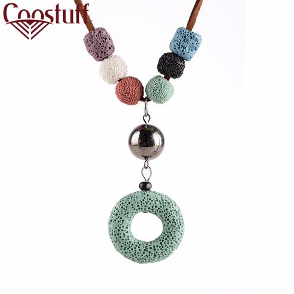 vintage green lava stone beads artificial leather long rope necklaces jewelry for women colored suspension decoration gift, Silver
vintage green lava stone beads artificial leather long rope necklaces jewelry for women colored suspension decoration gift, Silver