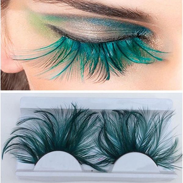 false eyelashes 1pair dark green feather 3d thick winged natural long exaggeration stage eye lashes extension makeup tools
false eyelashes 1pair dark green feather 3d thick winged natural long exaggeration stage eye lashes extension makeup tools