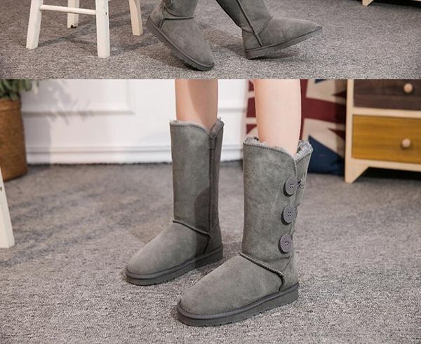 sell classic design buttons 158030 short girl women snew boot brand women popular genuine leather snow keep warm boots, Black
sell classic design buttons 158030 short girl women snew boot brand women popular genuine leather snow keep warm boots, Black