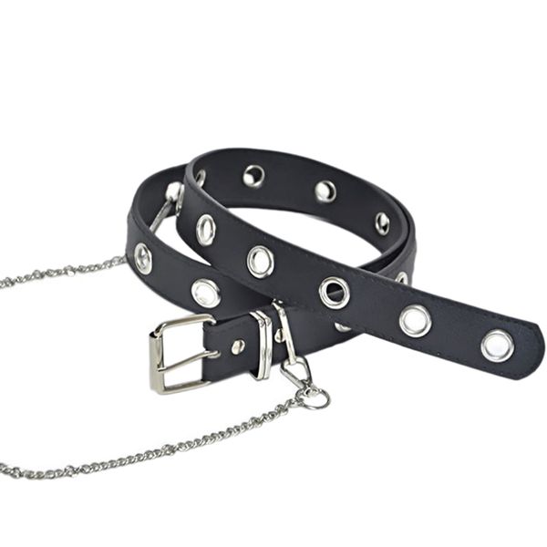 gothic pu leather waist belt row hole belt women metal rings link chain buckle belts punk waistband, Black;brown
gothic pu leather waist belt row hole belt women metal rings link chain buckle belts punk waistband, Black;brown