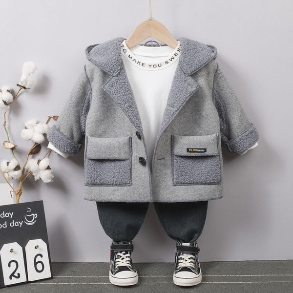 children's autumn and winter clothes positive lamb velvet coat boys hooded jacket british middle and small children handsom, Pink;blue
children's autumn and winter clothes positive lamb velvet coat boys hooded jacket british middle and small children handsom, Pink;blue