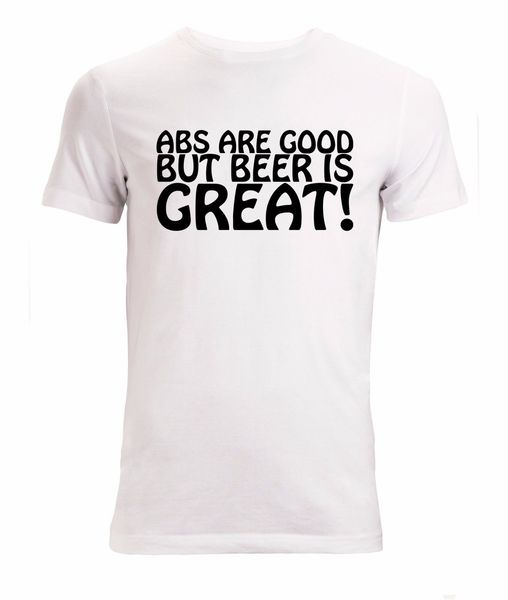 new fashion cool casual t shirts abs are good but beer is great funny men's (woman's available) t shirt white summer tee shirt
new fashion cool casual t shirts abs are good but beer is great funny men's (woman's available) t shirt white summer tee shirt