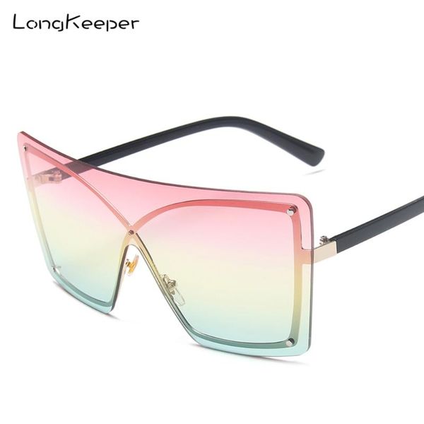 sunglasses 2021 oversized women italian style rimless square sun glasses pink yellow gradient shades uv400, White;black
sunglasses 2021 oversized women italian style rimless square sun glasses pink yellow gradient shades uv400, White;black