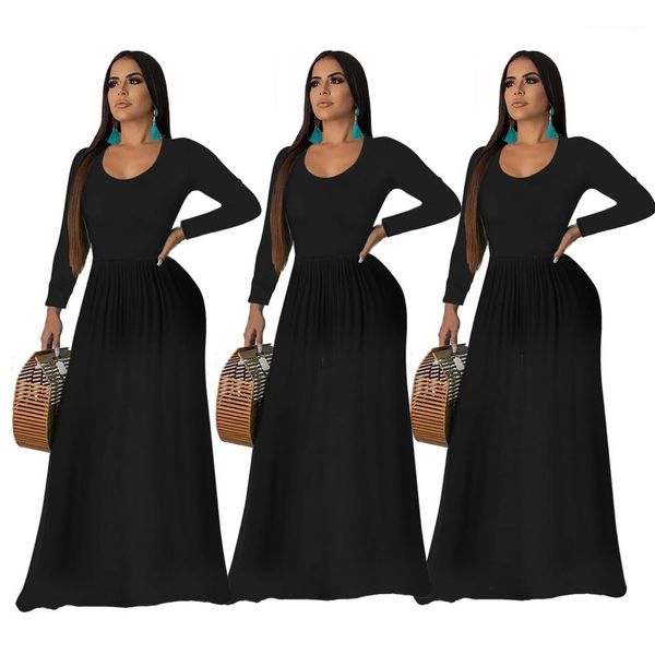 neck dress slim long sleeve crew neck casual dresses ladies solid autumn clothes women ruched u, White;black
neck dress slim long sleeve crew neck casual dresses ladies solid autumn clothes women ruched u, White;black