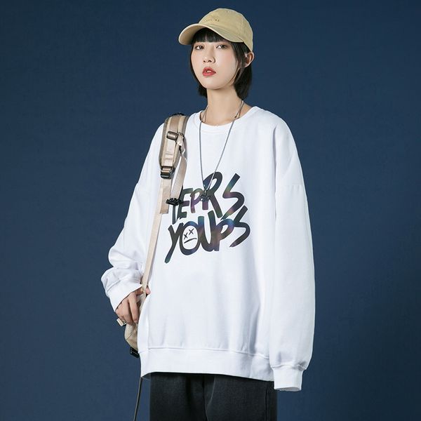 женская крупногабаритные crewneck фуфайки и reflective письмо printed пуловеры для дам осень одежды harajuku моды streetwear, Black
женская крупногабаритные crewneck фуфайки и reflective письмо printed пуловеры для дам осень одежды harajuku моды streetwear, Black