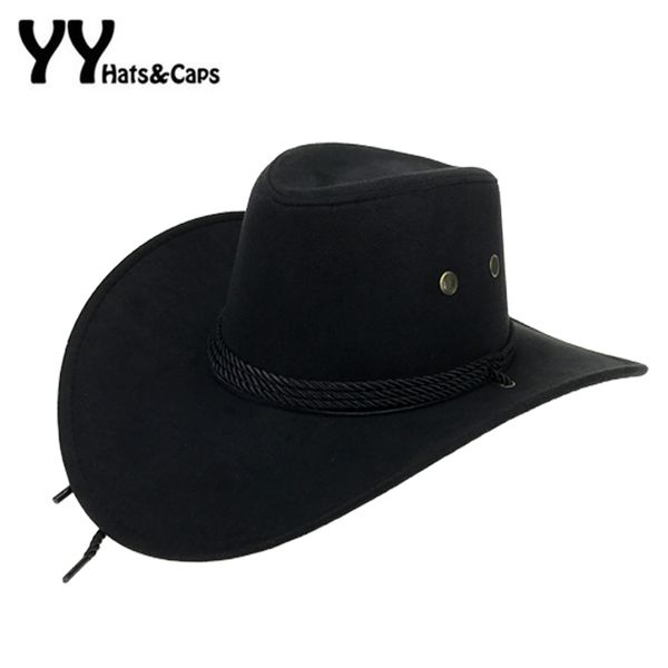 western american mens cowboy hats wide brim travel sun hat cowboy cowgirl faux suede triple strings chapeau homme cowboy yy18015 t200911, Blue;gray
western american mens cowboy hats wide brim travel sun hat cowboy cowgirl faux suede triple strings chapeau homme cowboy yy18015 t200911, Blue;gray