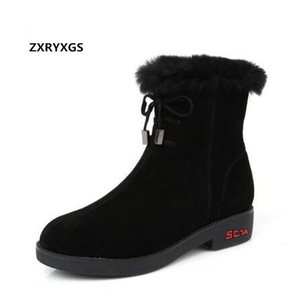 scrub cowhide hair decoration winter boots women warm shoes flat non-slip leather boots snow shoes women, Black
scrub cowhide hair decoration winter boots women warm shoes flat non-slip leather boots snow shoes women, Black